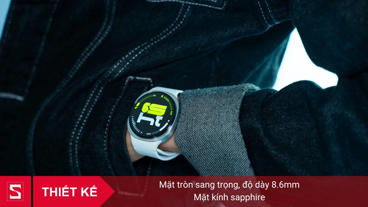 Samsung Galaxy Watch 8 44mm nổi bật với thiết kế mặt tròn đặc trưng
