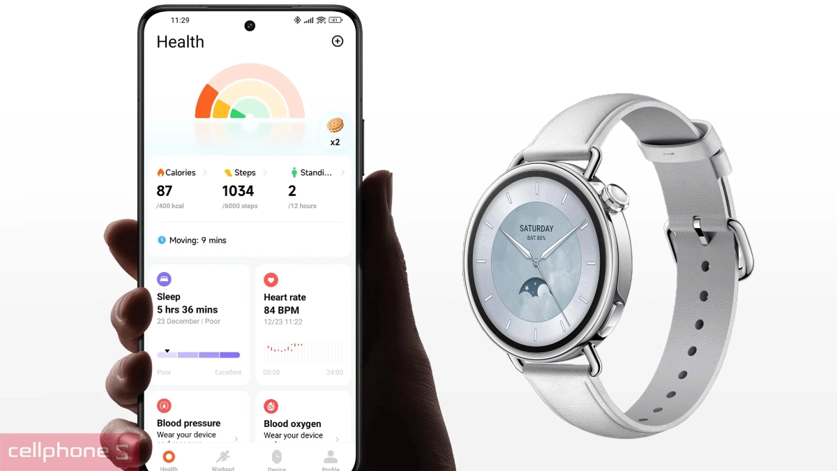 Hướng dẫn kết nối đồng hồ thông minh Xiaomi Watch S4 41mm dây da 