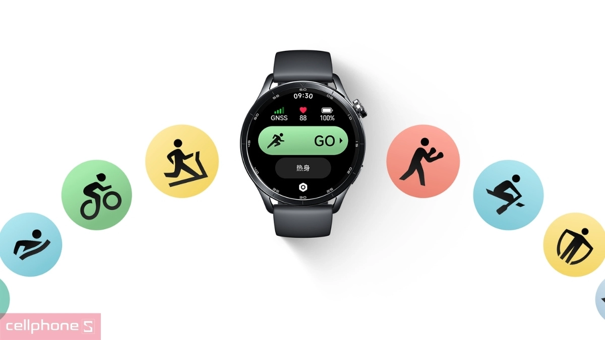 Theo dõi các chỉ số và định vị trên đồng hồ thông minh Xiaomi Watch S5