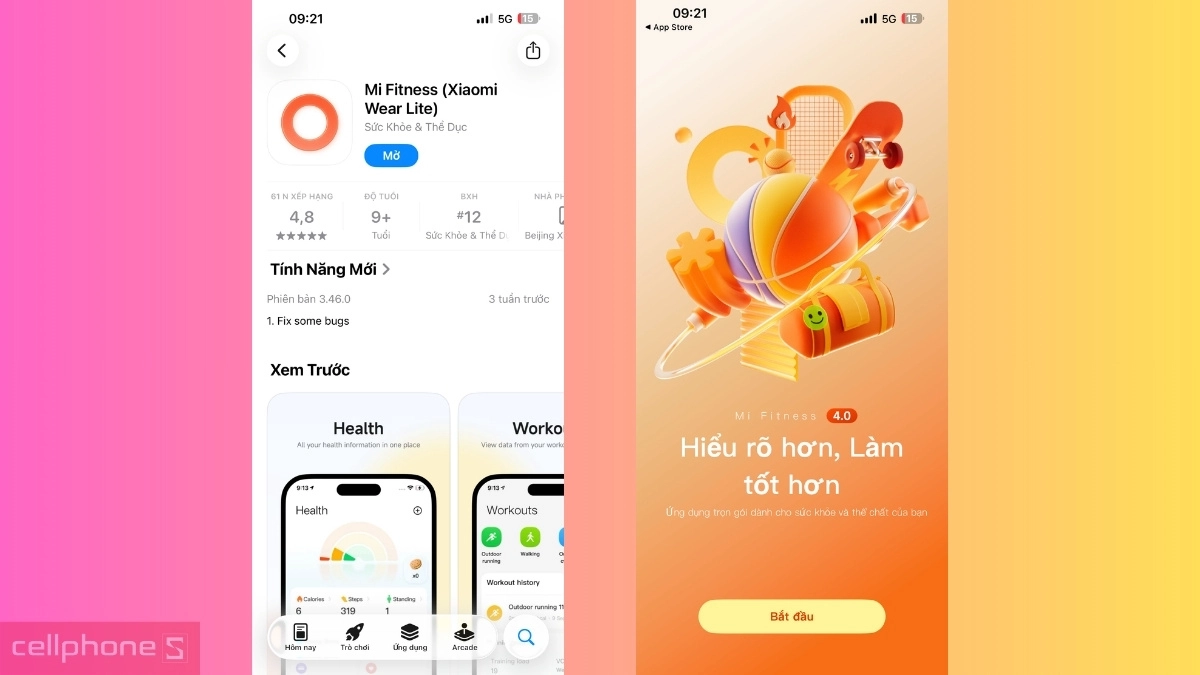 Tải Mi Fitness để kết nối với đồng hồ Xiaomi Watch S5 với điện thoại