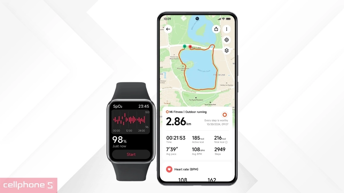 Xem chỉ số sức khỏe vòng đeo tay thông minh Xiaomi MiBand 10 Pro