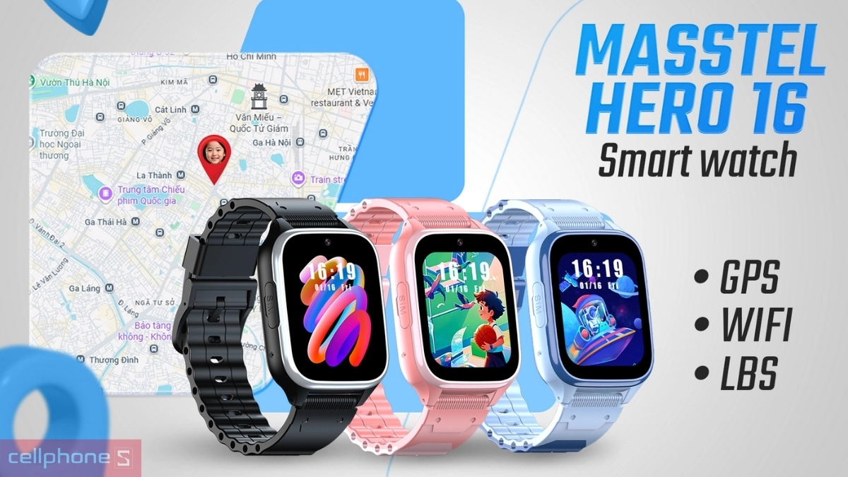 Đồng hồ định vị trẻ em Masstel