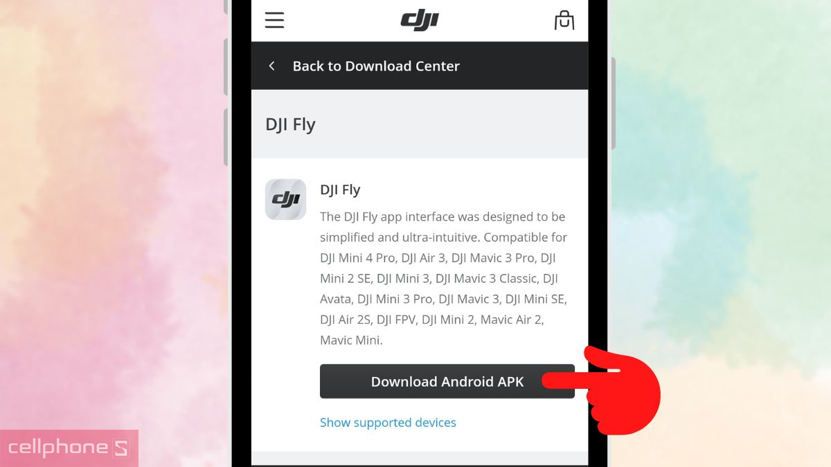 Hướng dẫn kết nối app với Dji Mini 4k Fly More Combo trên Android