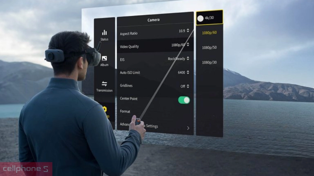 Góc nhìn rộng và chuyển động mượt mà