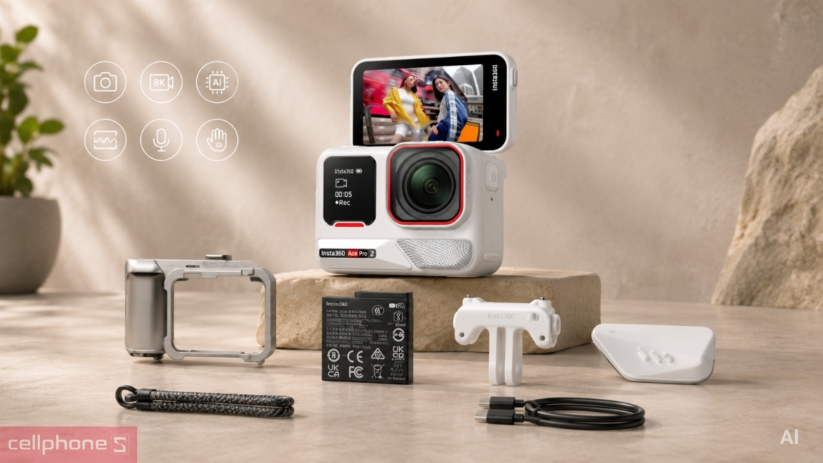 Tiếp cận Insta360 Ace Pro 2 cũ nổi bật với khả năng quay 8K
