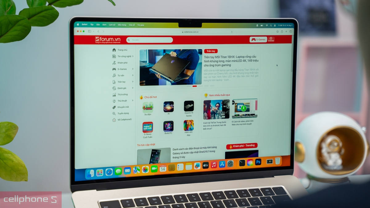 MacBook Air M3 cũ có pin tốt đáp ứng nhu cầu sử dụng hàng ngày 