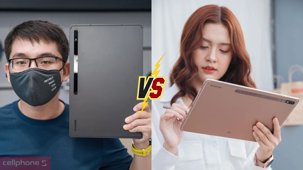 So sánh Galaxy Tab S8 Series cũ và Tab S7 Series cũ