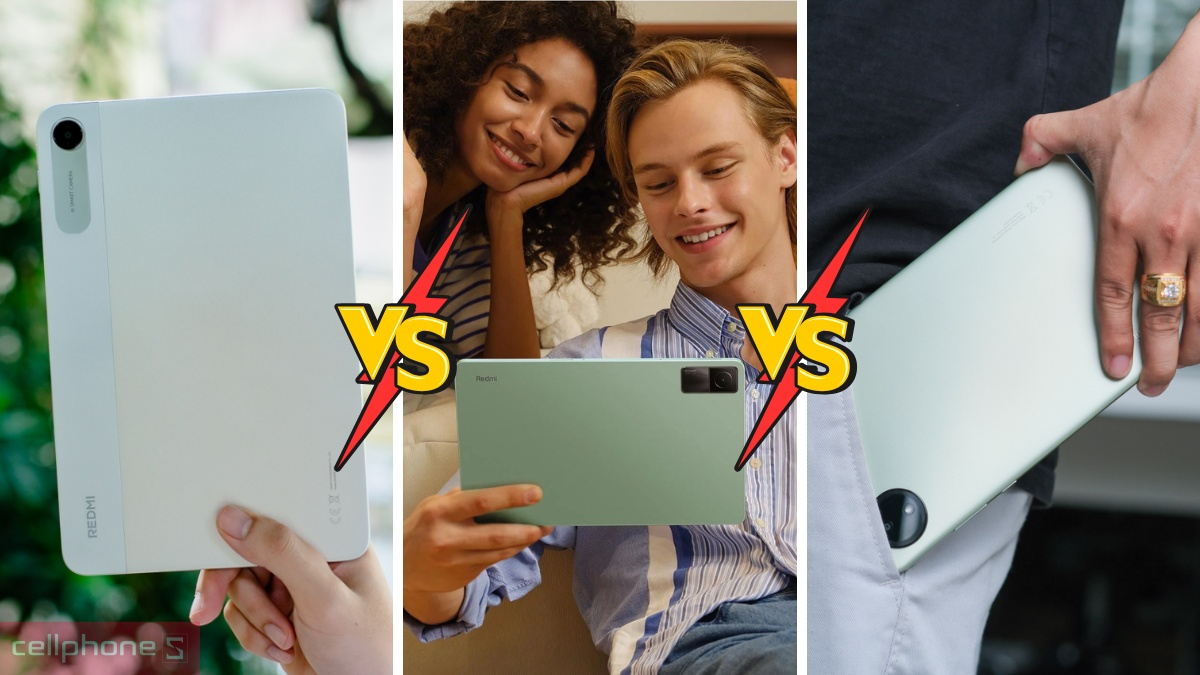 So sánh Redmi Pad 2 với Redmi Pad và Redmi Pad SE về màn hình, hiệu năng và pin