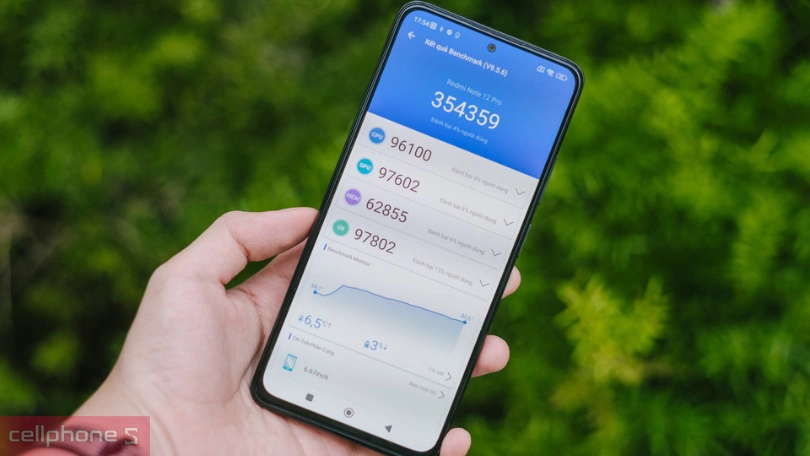 Bộ nhớ trong, RAM và hiệu năng xử lý của Xiaomi Redmi Note 12 Pro 4G cũ đẹp