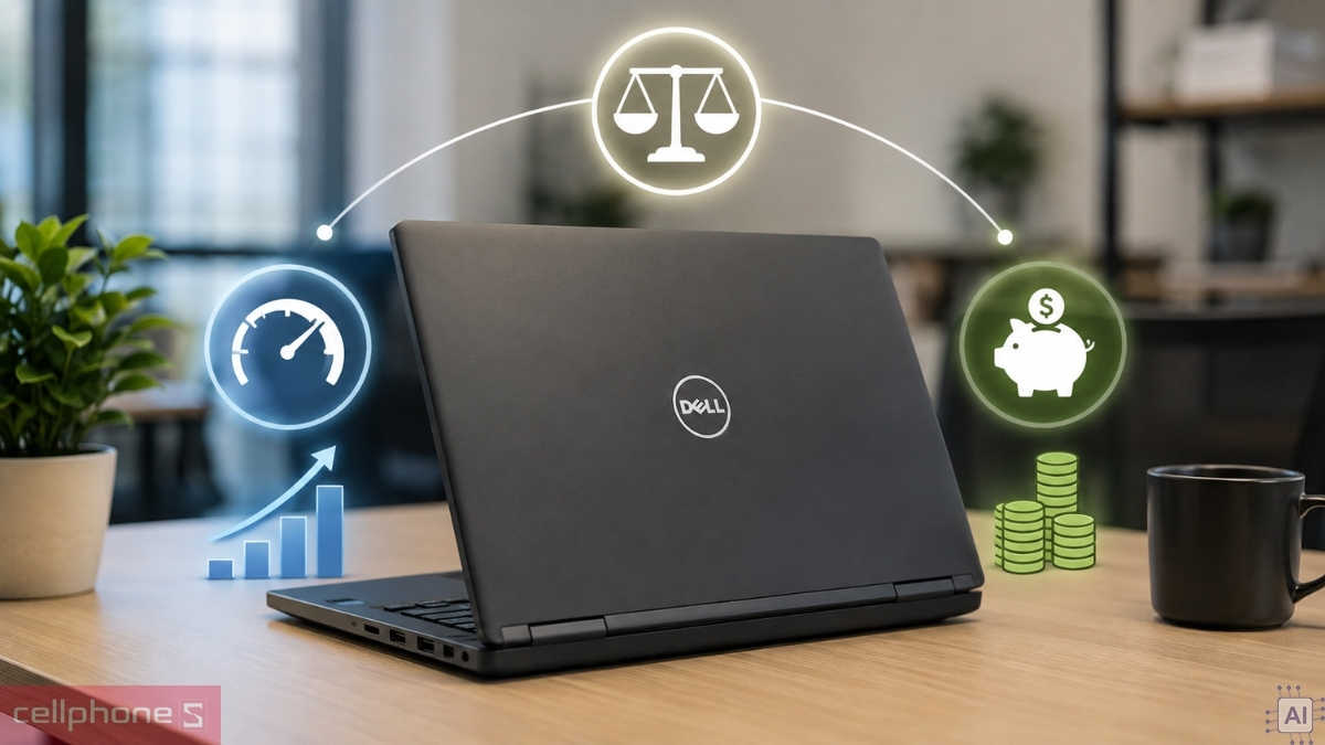 Dell Latitude cũ sở hữu thiết kế mỏng nhẹ, bền bỉ và phù hợp nhiều nhu cầu