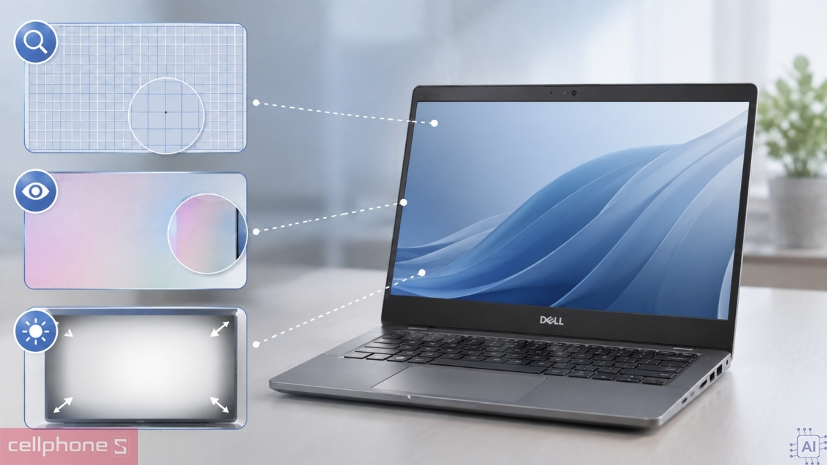 Dell Latitude cũ cần kiểm tra màn hình để phát hiện lỗi hiển thị