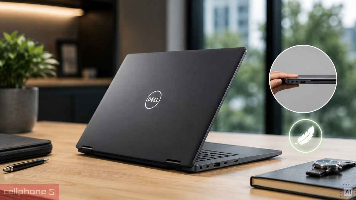 Dell Latitude cũ giữ thiết kế mỏng nhẹ, thuận tiện mang theo khi di chuyển