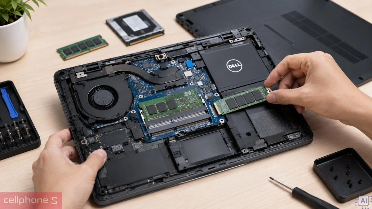 Dell Latitude cũ hỗ trợ nâng cấp RAM và SSD dễ dàng