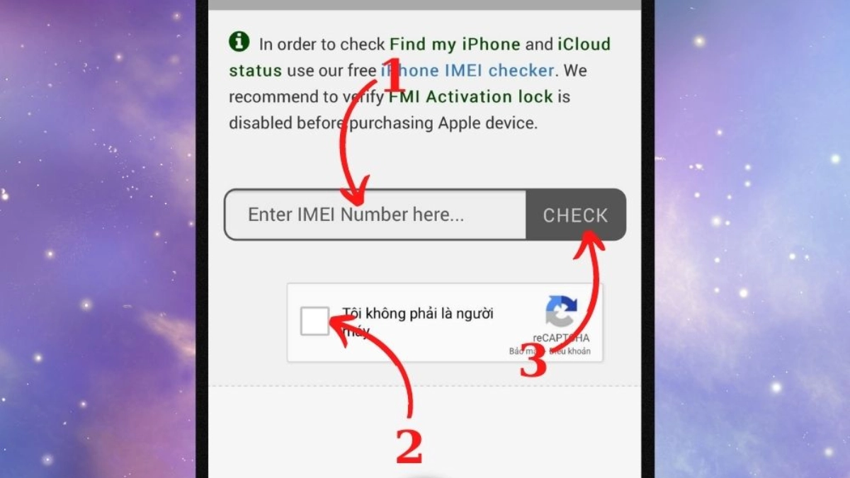 Check IME / Serial / iCloud