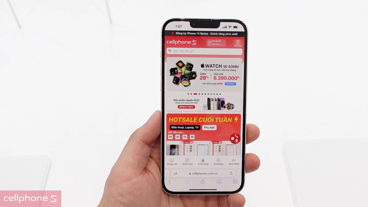 Cấu hình iPhone 14 Plus 128GB cũ xước cấn