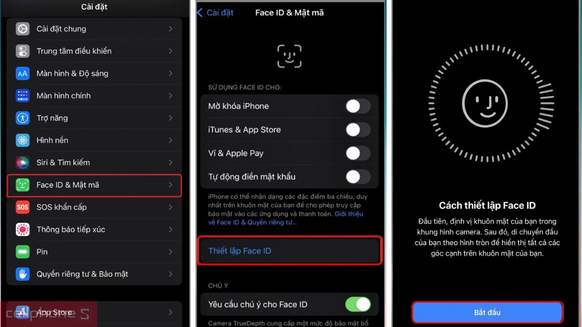 Kiểm tra Face ID / Touch ID còn hoạt động tốt không