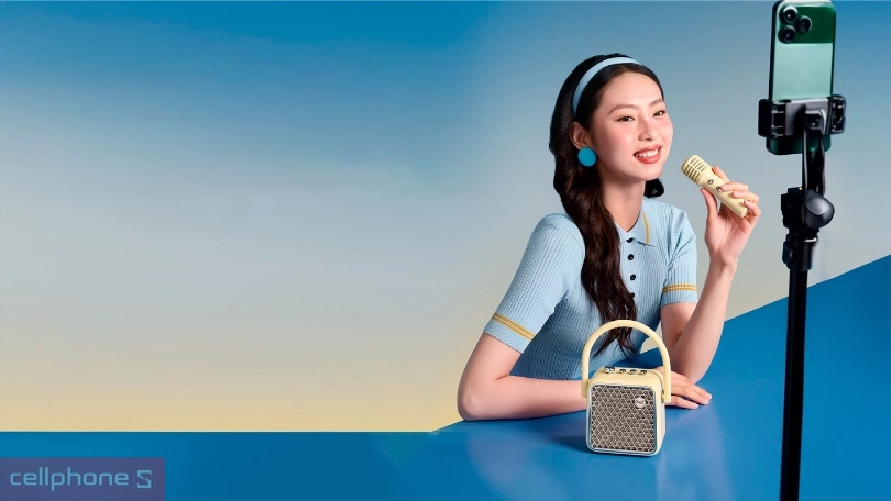Khả năng hỗ trợ Livestream, ghi âm bài hát của loa Mini Karaoke Divoom Songbird-S2 (2 Mic)