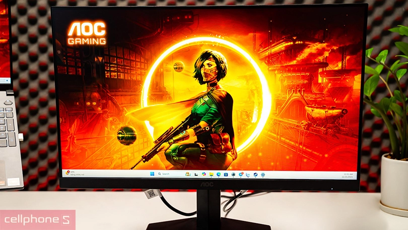 Màn hình gaming AOC 24G4E/74 24 inch – Tần số quét 180Hz tối ưu gaming