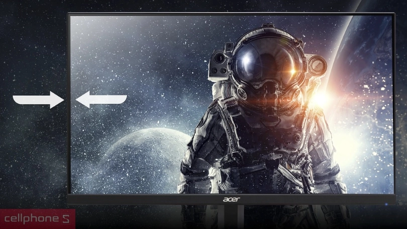 Thiết kế viền, chân đế của màn hình Gaming Acer Nitro KG270 X1 27 inch