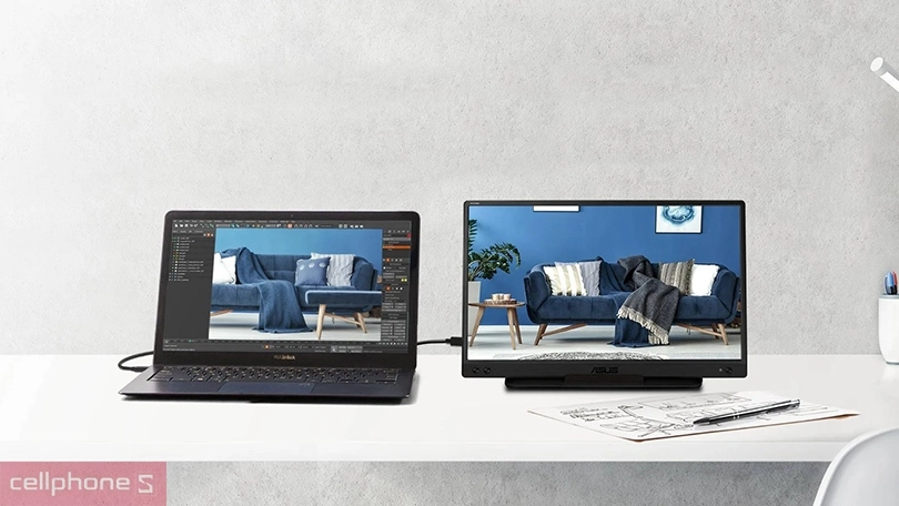 Đánh giá màn hình Asus MB166C 16 inch