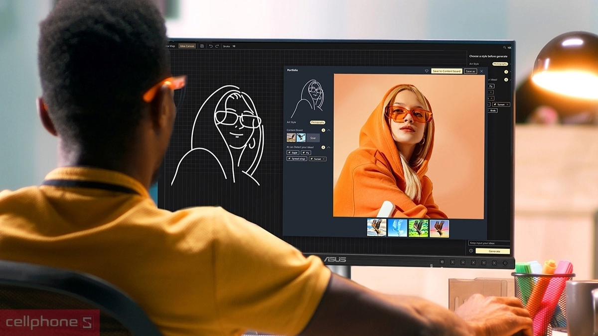Thiết kế màn hình ASUS ProArt PA248QFV