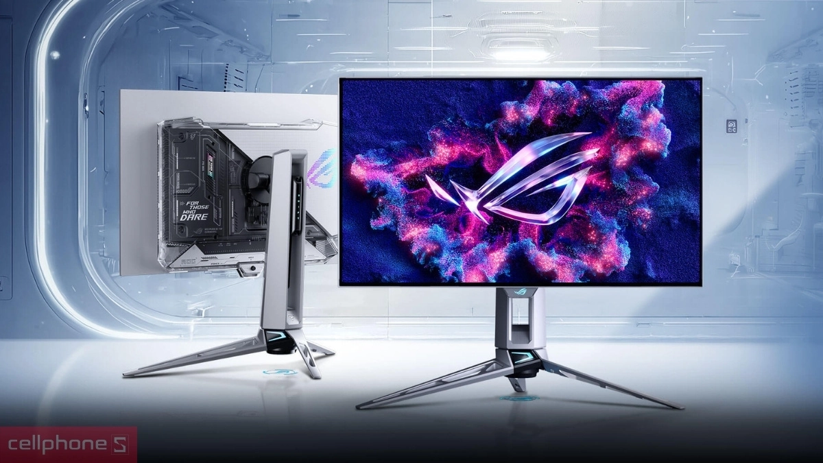 Thiết kế màn hình ASUS ROG Swift OLED PG27AQWP-W 27 inch