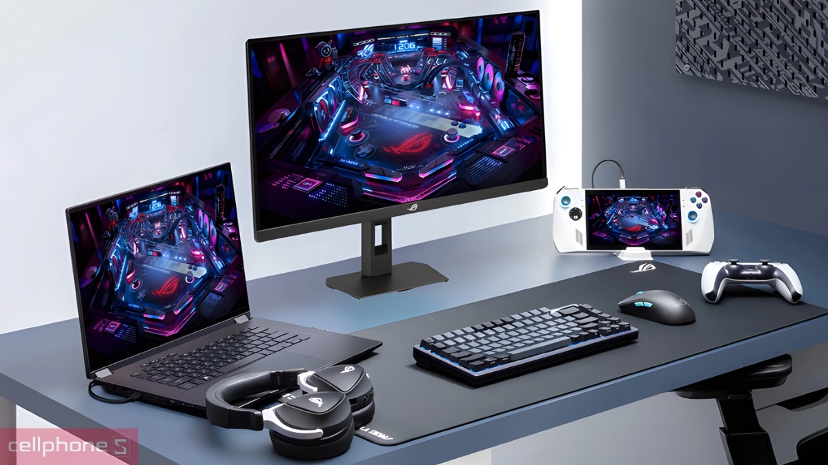 Đa dạng cổng kết nối Màn hình Gaming ASUS ROG Strix XG27ACMES 27 inch