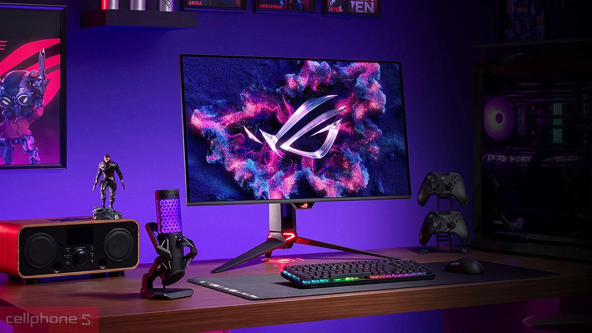 Màn hình Gaming Asus ROG Swift OLED PG32UCDM 32 inch có thiết kế chân đế công thái học