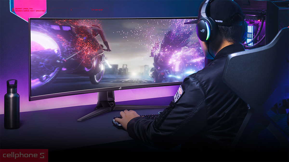 Màn hình Asus 49 inch siêu rộng cho không gian làm việc thoải mái