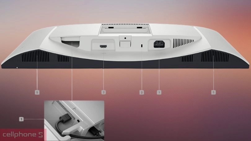 Cổng kết nối của màn hình Dell S2425HS 24 inch