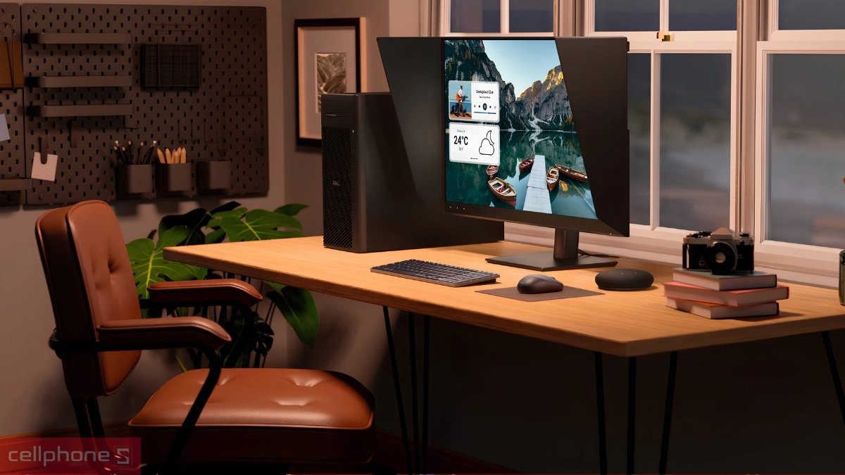 Màn hình Dell sở hữu chân đế linh hoạt, hỗ trợ xoay đa hướng