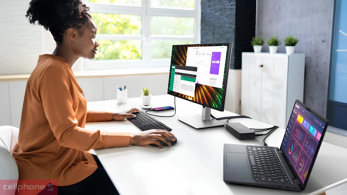 Màn hình Dell U2424H 24 inch hiển thị sắc sảo với tần số 120Hz