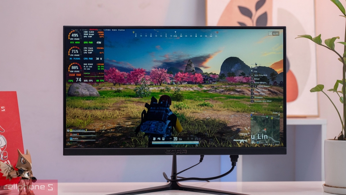 ĐỘ sáng màn hình E-DRA EGM22F100H 22 inch