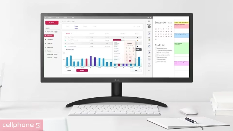 Độ phân giải, tần số quét của màn hình LG Ultrawide 26WQ500-B 26 inch