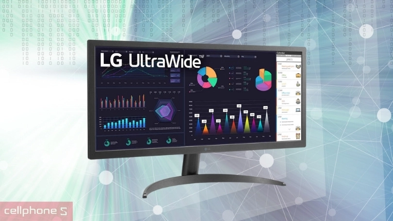 Thiết kế màn hình LG Ultrawide 26WQ500-B 26 inch