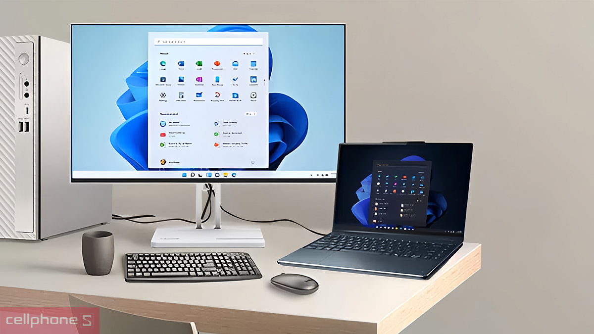 Cổng kết nối màn hình Lenovo L27-4C 27 inch
