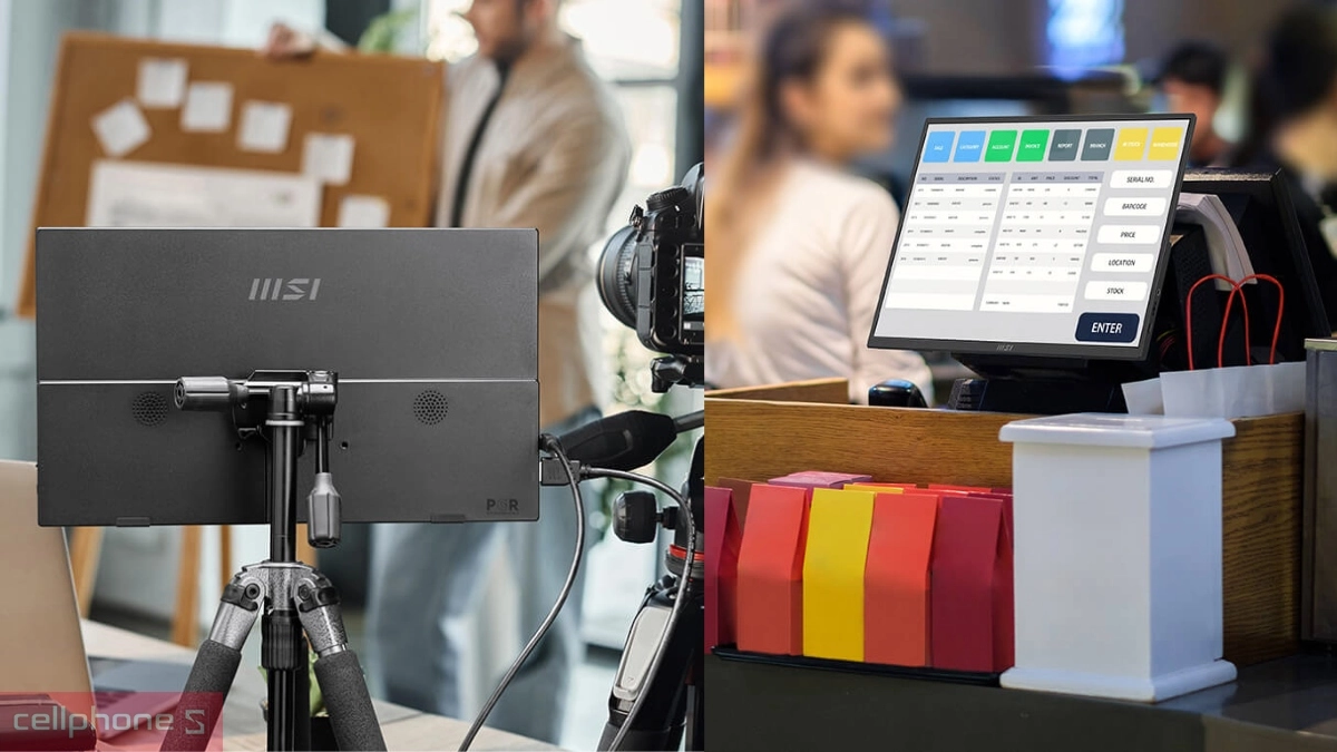 Thiết kế màn hình di động MSI Pro MP165 E6 16 inch