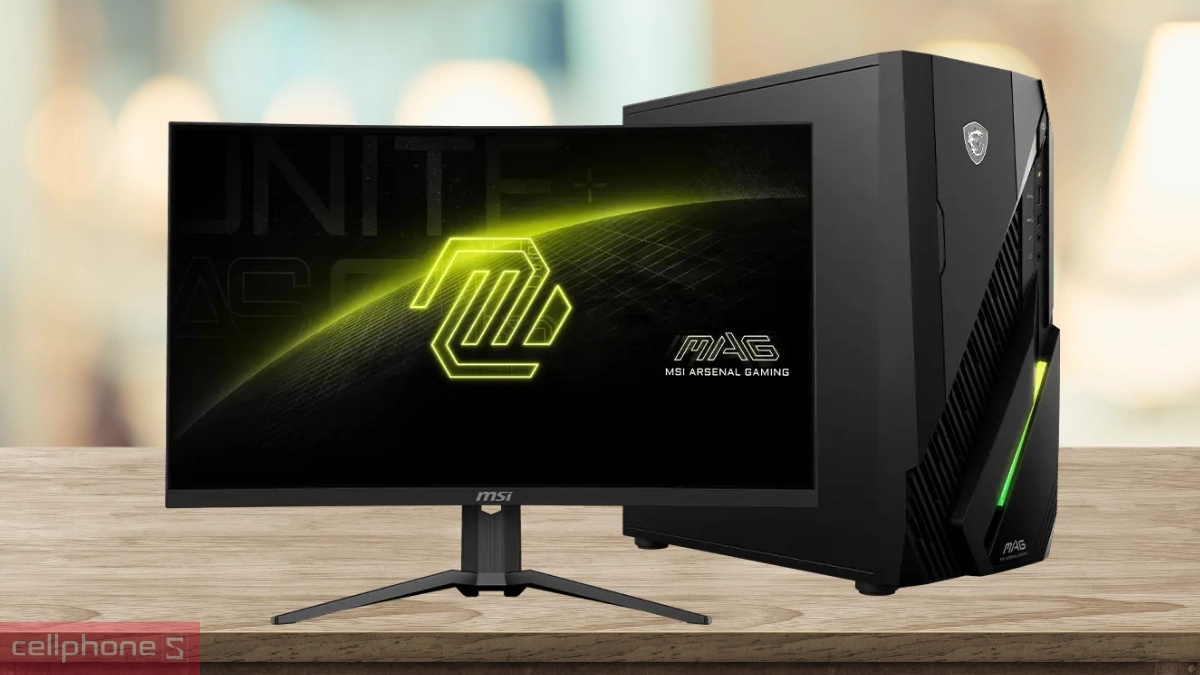 Thiết kế viền mỏng, tông đen đậm chất gaming