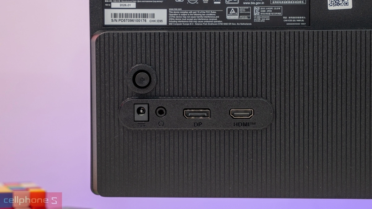 Cổng kết nối màn hình MSI Pro MP242L 24 inch