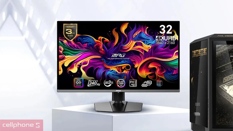 Thiết kế màn hình Gaming MSI MAG 271QPX QD-OLED 27 inch