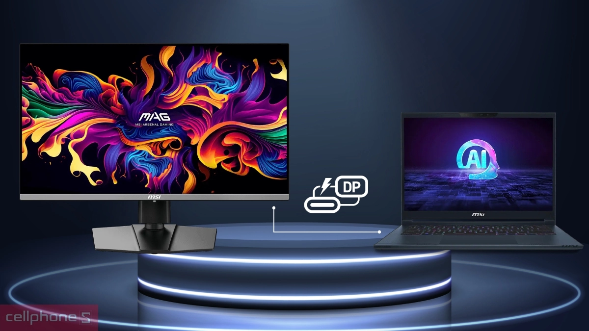 Cổng kết nối MSI MAG 272QP QD-OLED X50 27 inch