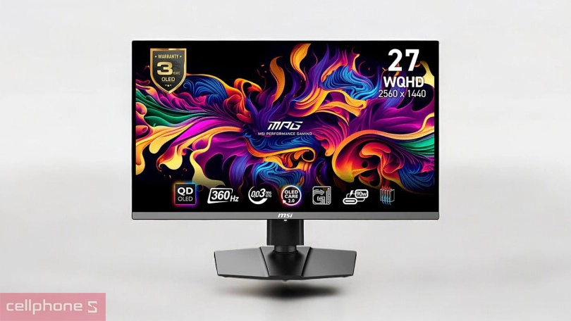 Thiết kế màn hình gaming MSI MPG 271QRX QD-OLED 27 Inch