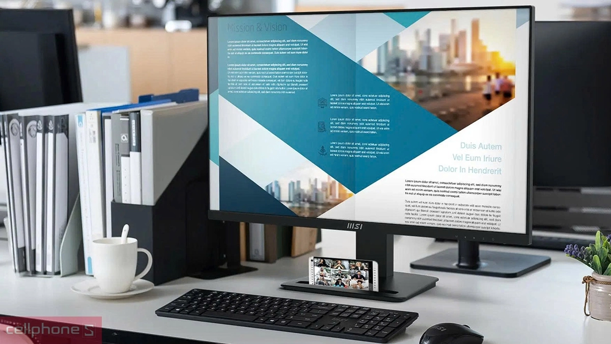 Thiết kế màn hình MSI Pro MP273U 27 inch