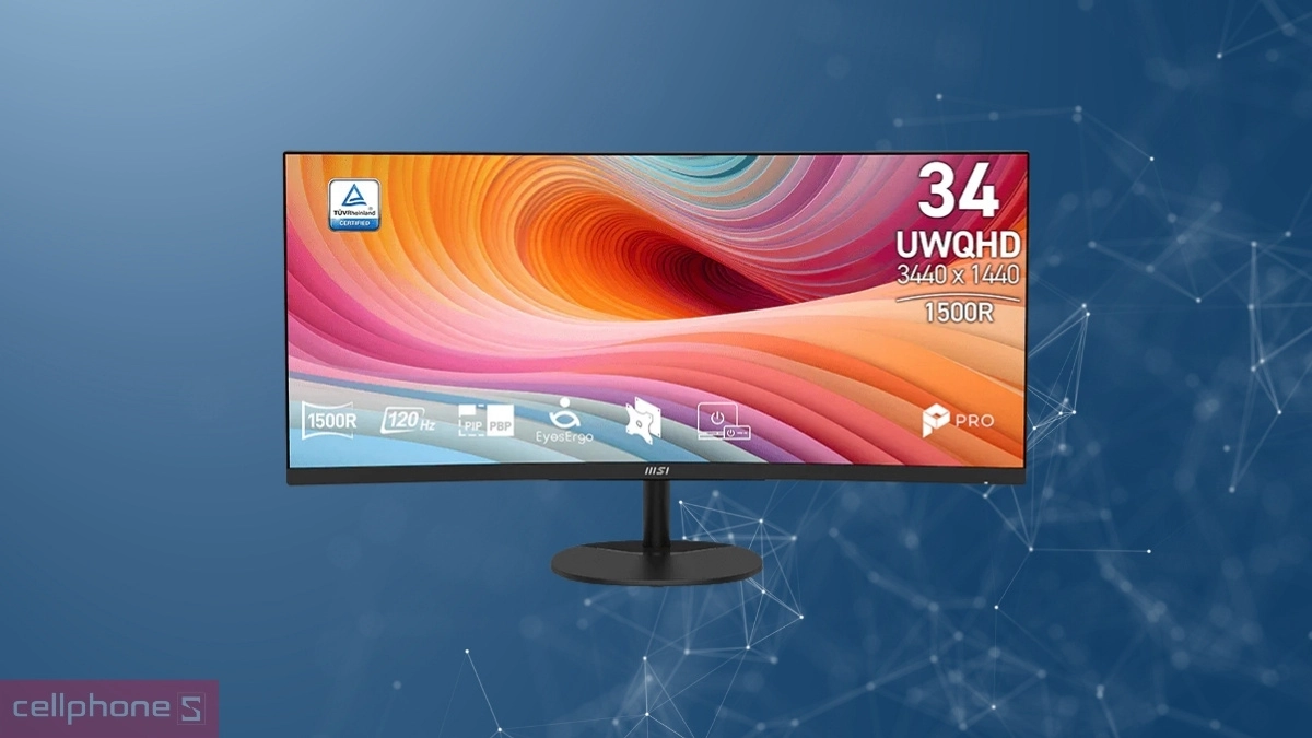 Độ phân giải màn hình cong MSI Pro MP341CQ E12 34 inch