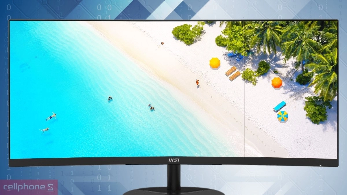 Màu sắc hiển thị trên màn hình cong MSI Pro MP341CQ E12 34 inch