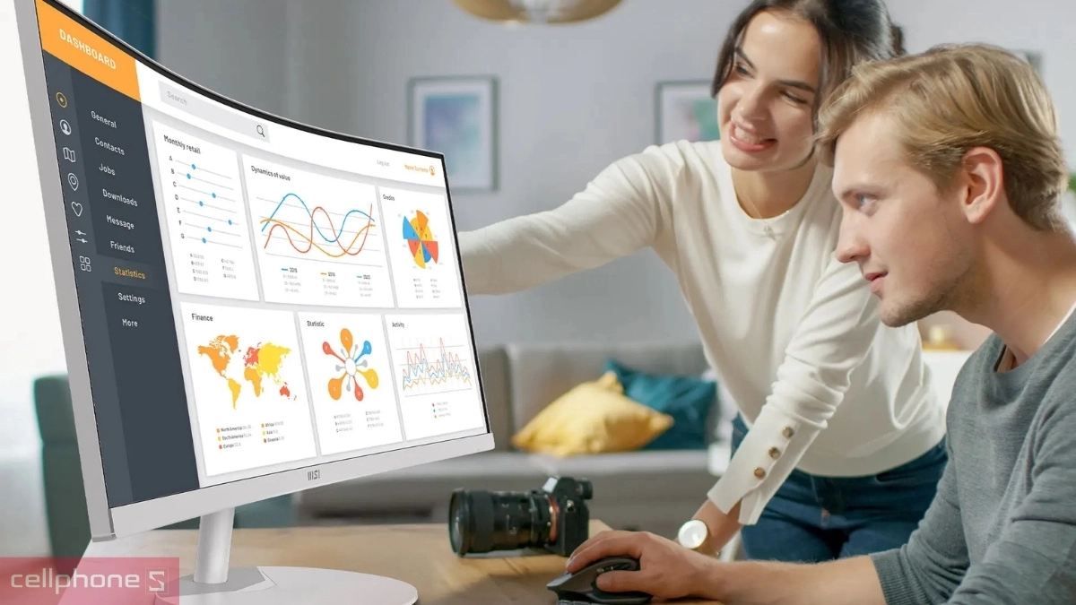 Thiết kế Màn hình cong MSI Pro MP341CQW E12 34 inch