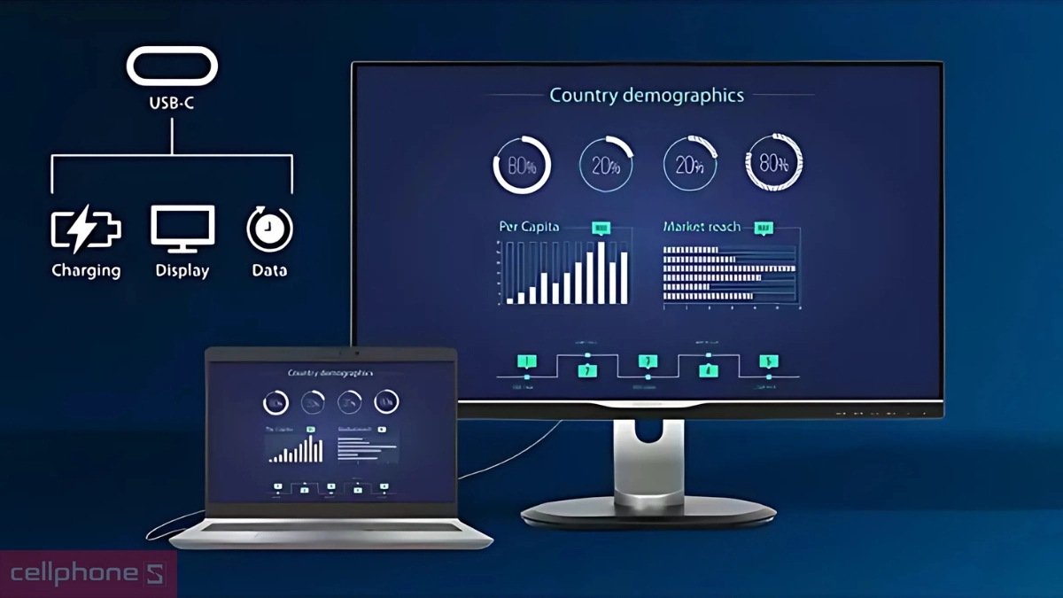 Màn hình đồ họa Philips 27E2N5900RW 27 inch được trang bị cổng USB-C