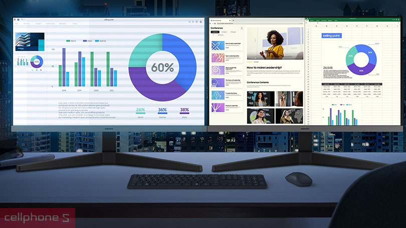 Khả năng kết nối trên Samsung LS24C330GAEXXV 24 inch