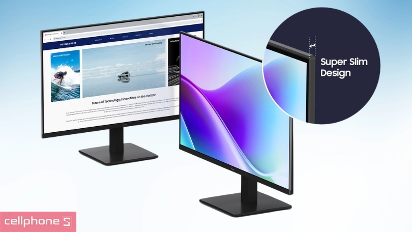 Thiết kế của màn hình Samsung LS24F320GAEXXV 24 inch