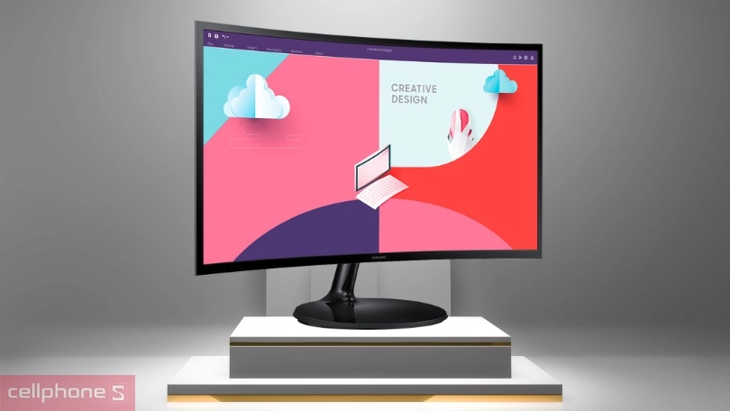 Thiết kế màn hình Samsung LS27C360EAEXXV 27 inch sở hữu thiết kế đơn giản và tinh tế
